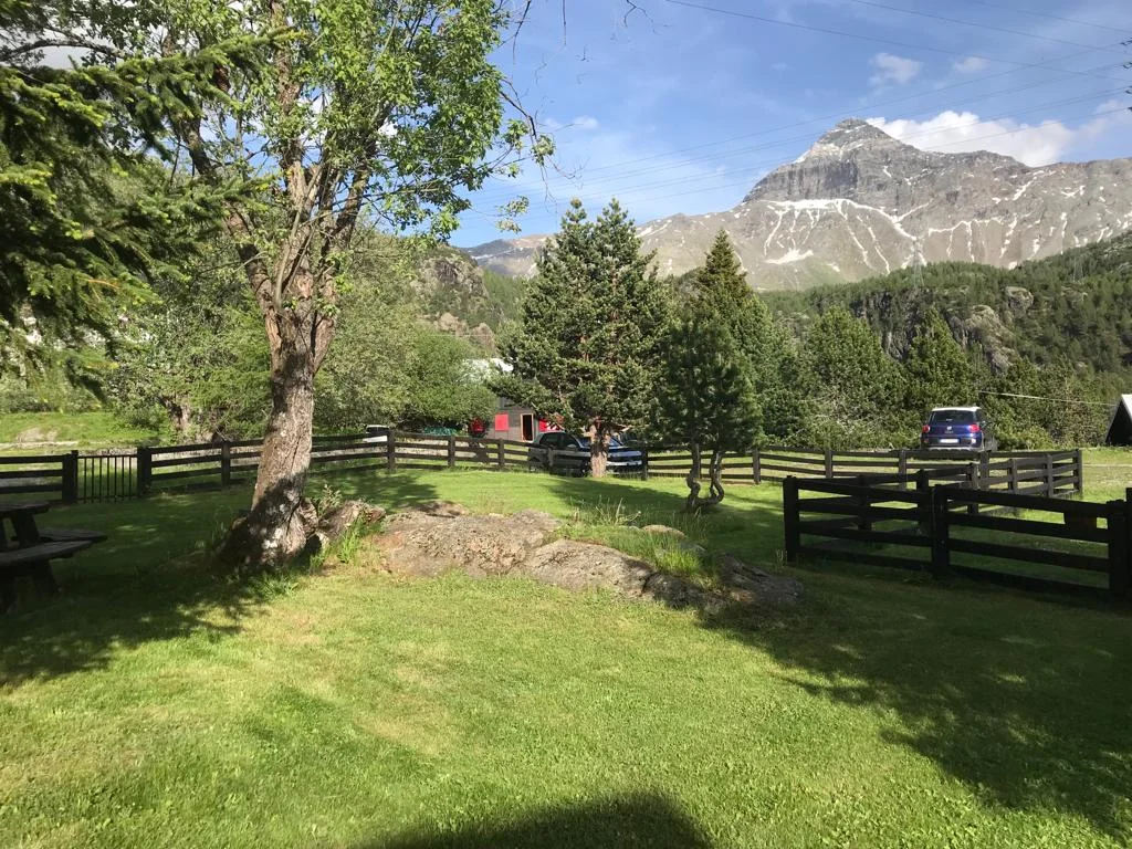Vista su Pizzo Scalino dal giardino